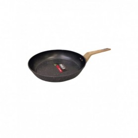 22cm Wood Handle Deep No-Stick Frying Pan (12/24/c)