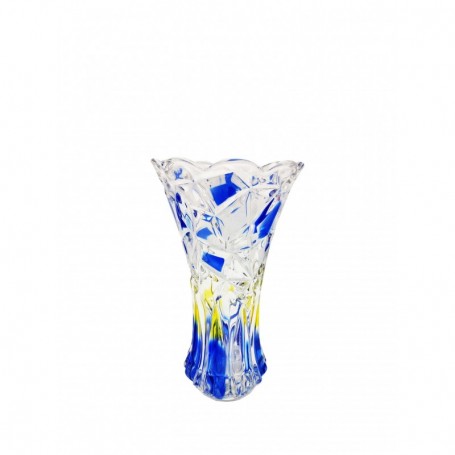 8"x4" Crystal Flower Vase Colored (24/c)
