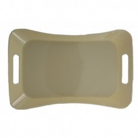 18" Melamine Rectangular Tray Beige (24/c)
