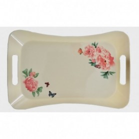 18" Melamine Rectangular Tray Rose (24/c)