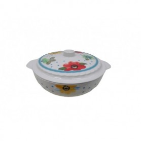Melamine 8" Bowl With Cover Flower (24/c)