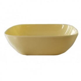 8" Melamine Square Bowl Beige (48/c)