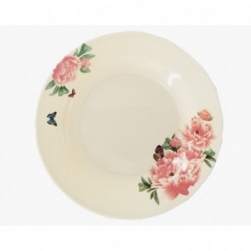 12" Melamine Soup Plate Rose (48/c)
