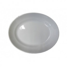 11" Melamine Oval Plate Ivory (48/c)