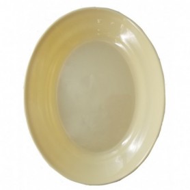 11" Melamine Oval Plate Beige (48/c)