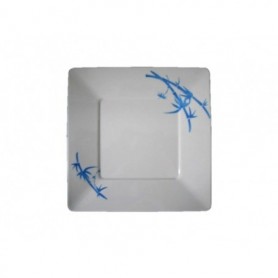 10" Melamine Square Plate Bamboo (24/c)