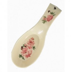 10.25" Melamine Spoon Rest Rose (48/c)