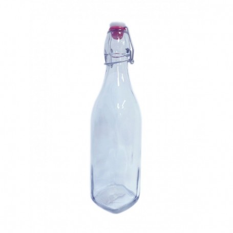 1000ml/34oz Square Glass Bottle (24/c)
