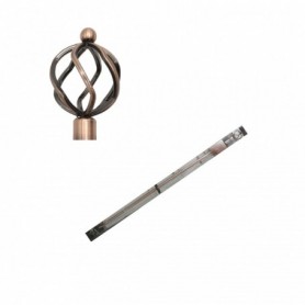28"-48" Extendable Curtain Rod Set Metal Crown (12/c)