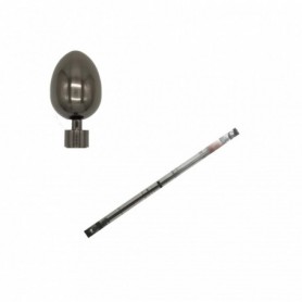 28"-48" Extendable Curtain Rod Set Metal Egg (12/c)