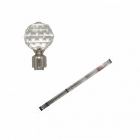 28"-48" Extendable Curtain Rod Set Crystal Ball (12/c)
