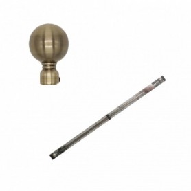48"-84" Extendable Curtain Rod Set Metal Ball (6/c)