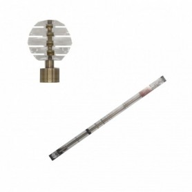 48"-84" Extendable Curtain Rod Set Lam Crystal Ball