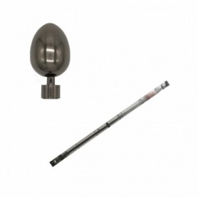 48"-84" Extendable Curtain Rod Set Metal Egg (6/c)