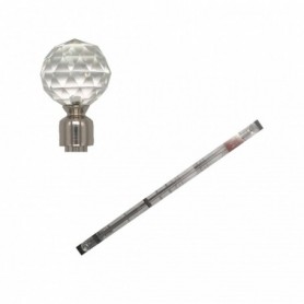 48"-84" Extendable Curtain Rod Set Crystal Ball (6/c)