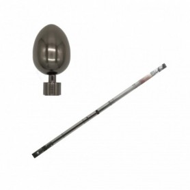 66"-120" Extendable Curtain Rod Set Metal Egg (6/c)