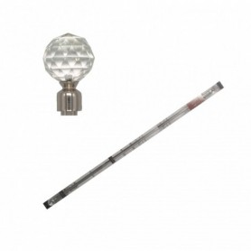 66"-120" Extendable Curtain Rod Set Crystal Ball (6/c)