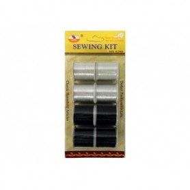 8 pc Sewing Thread Set White & Black (24/240/c)
