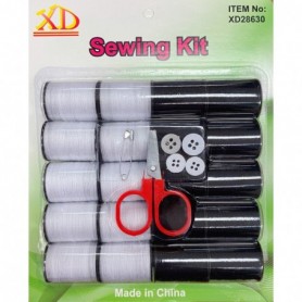 20 pc Thread Roll Kit Black & White (24/144/c)