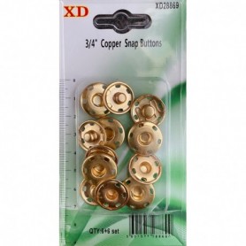 12 pr 3/4" Snaps Golden (24/288/c)