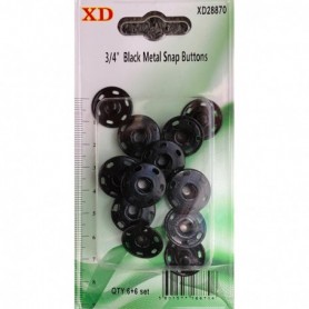 6 pr 6/8" Black Metal Snaps (24/288/c)