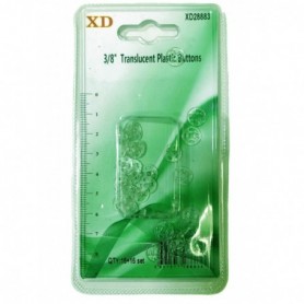 15 pr 3/8" Clear Plastic Snaps (24/288/c)