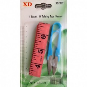 4" Scissors & 60" Tailoring Measure Tape (24/288/c)