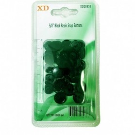 10 pr 5/8" Black Resin Snaps (24/288/c)