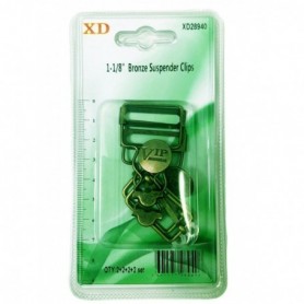 8 pc 1-1/8" Bronze Suspender Clips (24/288/c)