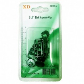 8 pc Extender Clip & Button Kit Black (24/288/c)
