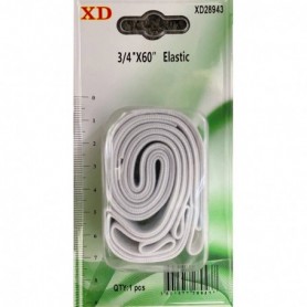 3/4"x60" Elastic White (24/288/c)