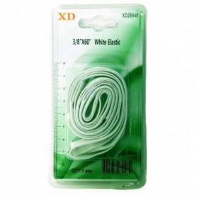3/8"x60" Elastic White (24/288/c)