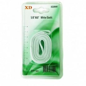 5/8"x60" Elastic White (24/288/c)