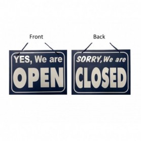 Double Side Closed & Open Sign 11"x9" (12/400/c)