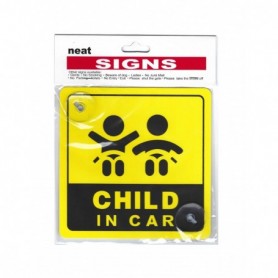 Child in Car Sign w Suction Cups 6"x6" (24/240/c)