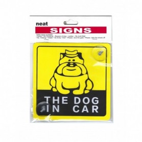 The Dog in Car Sign w Suction Cups 6"x6" (24/240/c)