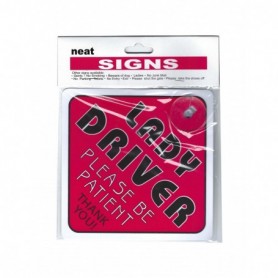 Lady Driver Sign w Suction Cups 6"x6" (24/240/c)