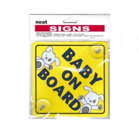 Baby on Board Sign w Suction Cups 6"x6" (24/240/c)