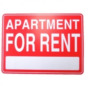 Apartment For Rent Sign (12/300/c)