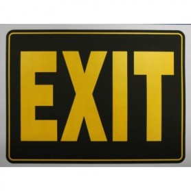 Exit Sign Black-Yellow 12" x 9"