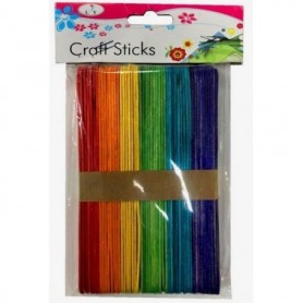 50 ct Wood Craft Sticks Mixed Color (24/120/c)