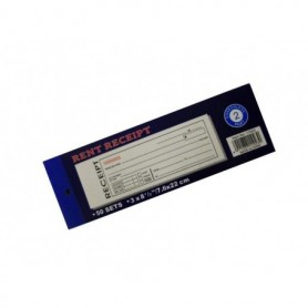 50 Set Rent Receipt Book 3" x 7.5" (12/120/c)