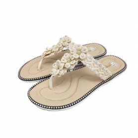 Ladies' Rubber Slippers Diamonds&3D Flowers (36/c)