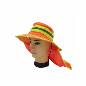 Wide Rim Sun Hat w Neck Flap (12/144/c)