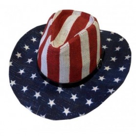 14" Cowboy Hat America Flag (24/96/c)