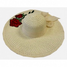 Ladies' 18" Wide Brim Floppy Hat Rose (24/72/c)