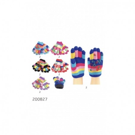 Kids Rubber Printed Doubled Gloves (24/600/c)