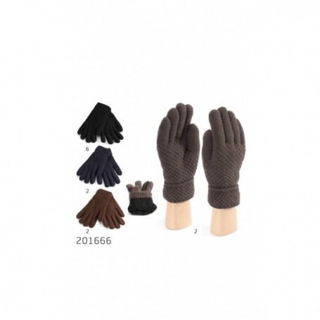 Men Gloves Reverse Needle Double Layer (12/240/c)