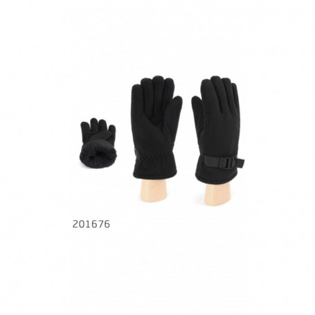 Men Gloves Fleece With Buckle (12/120/c)