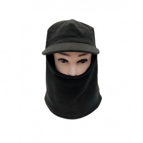 Double Layer Fleece Mask w Vizer Black (12/144/c)
